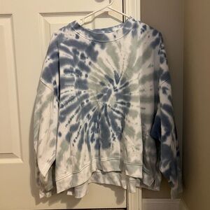 American Eagle Oversized Tie Dye Crewneck Sweater